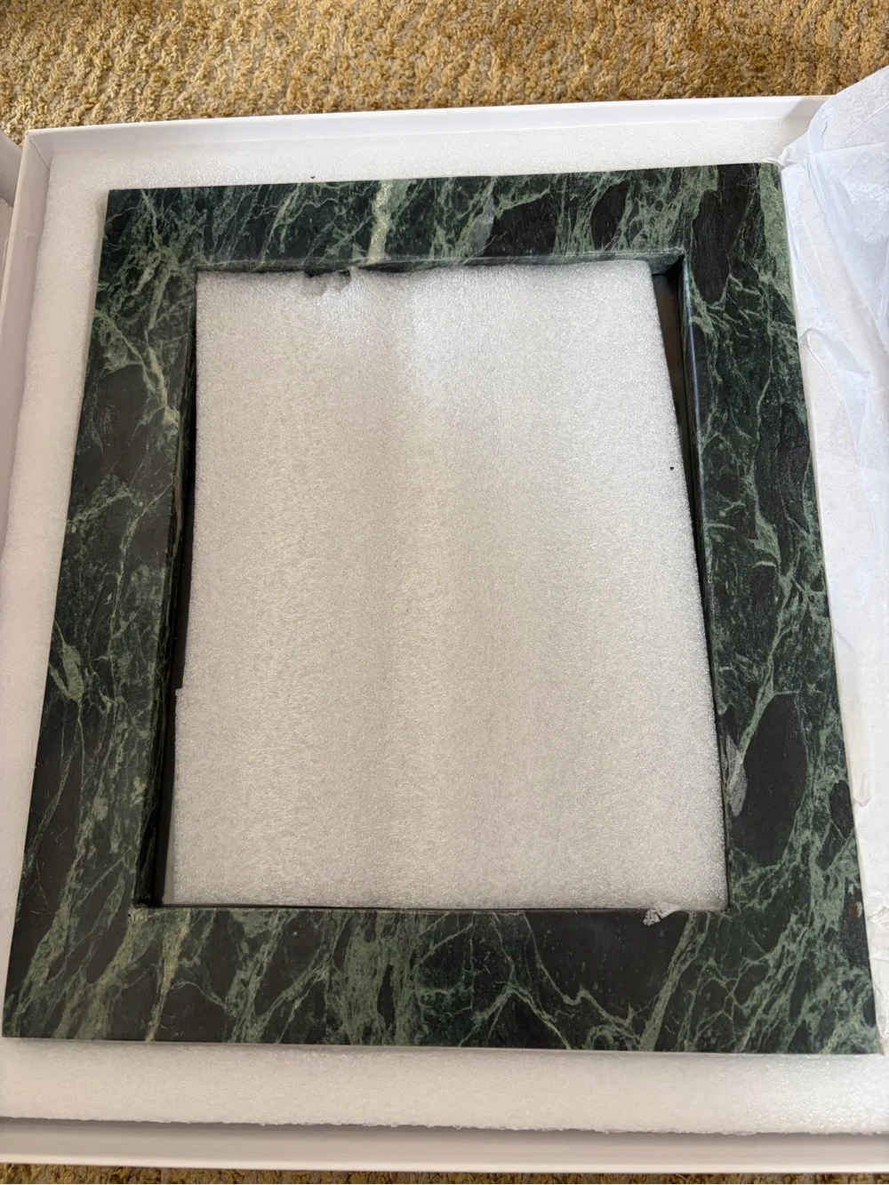 CB2 Ollara Green Marble Picture Frame 8''X10''